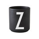 Černý porcelánový hrnek Design Letters Alphabet Z, 250 ml