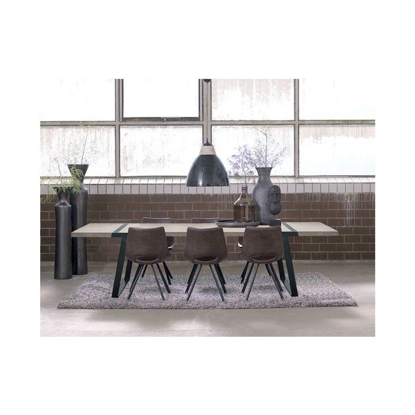 Světle hnědá jídelní židle s černým podnožím Canett Coronas-image-3