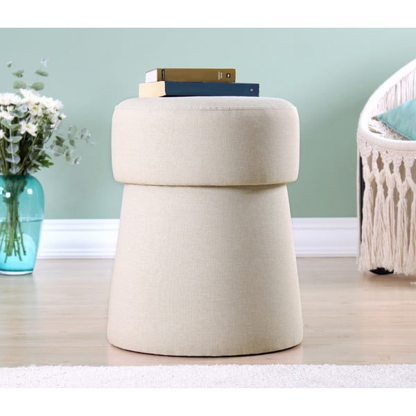 Krémový taburet Beans – Artie-image-1