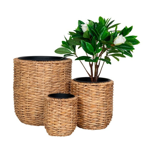 Květináče z vodního hyacintu v sadě 3 ks ø 49 cm Hanoi – House Nordic-image-2