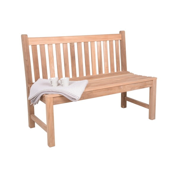 Dřevěná zahradní lavice v přírodní barvě Solo – Garden Pleasure-image-2