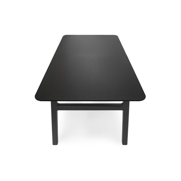 Rozkládací jídelní stůl s přídavnou deskou v dekoru dubu 90x180 cm Curved – Woodman-image-4