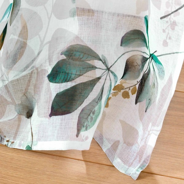 Bílo-zelená záclona 140x240 cm Dilaris – douceur d'intérieur-image-3