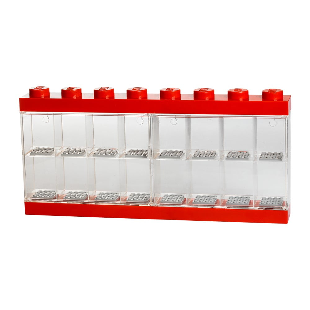 Červená sběratelská skříňka na 16 minifigurek LEGO®