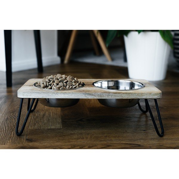 Dřevěný set misek s podstavcem pro psa Dog Fantasy – Plaček Pet Products-image-3