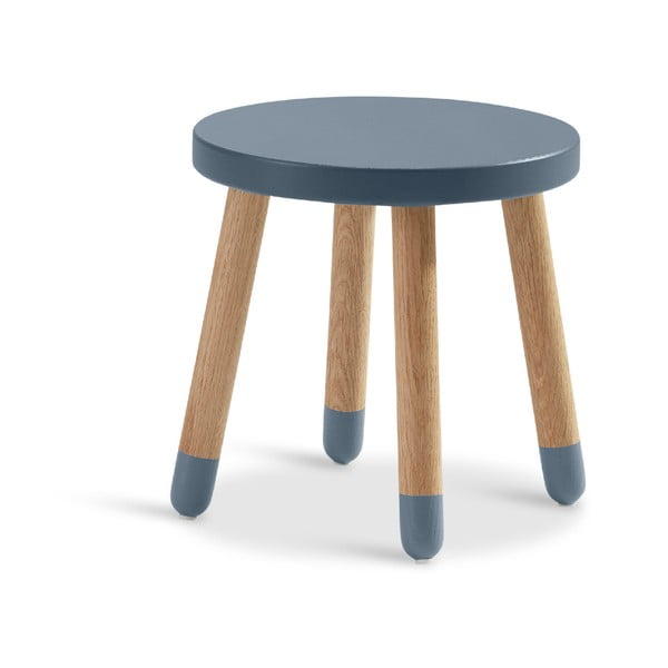 Modrá dětská stolička Flexa Dots, ø 30 cm