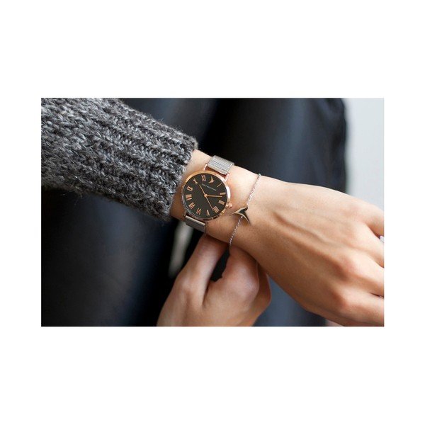 Dámské hodinky s páskem z nerezové oceli ve stříbrné barvě Emily Westwood Go-image-3