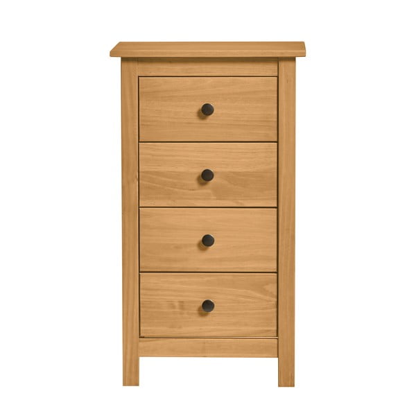 Přírodní komoda z masivního borovicového dřeva se 4 zásuvkami Marckeric Berna-image-4