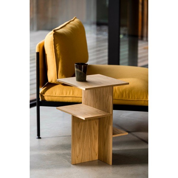 Noční stolek v dekoru dubu s poličkami v přírodní barvě Atik – noo.ma-image-1