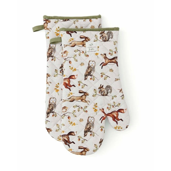 Bavlněné kuchyňské rukavice v sadě 2 ks Forest Fable – Cooksmart ®