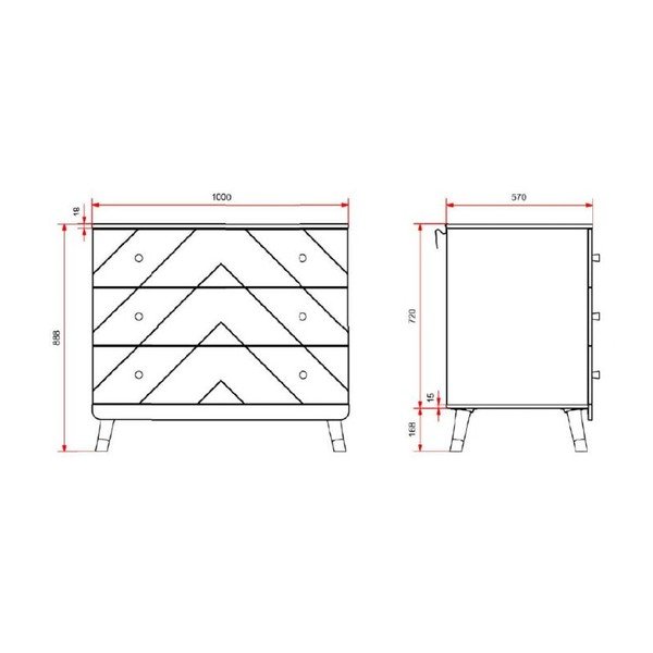 Bílá dětská komoda s přebalovacím pultem 100x100x74 cm Billy – Vipack-image-2