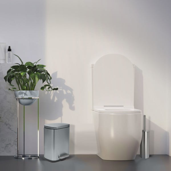 Nášlapný ocelový odpadkový koš v matně stříbrné barvě 5 l   Akira – Spirella-image-4