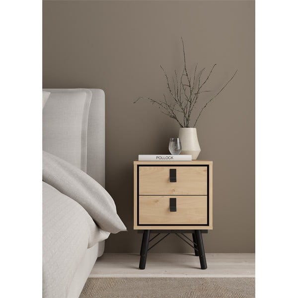 Noční stolek v dekoru dubu v přírodní barvě Ry – Tvilum-image-1