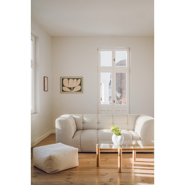 Konferenční stolek se skleněnou deskou v přírodní barvě 55x105 cm Kob – noo.ma-image-2