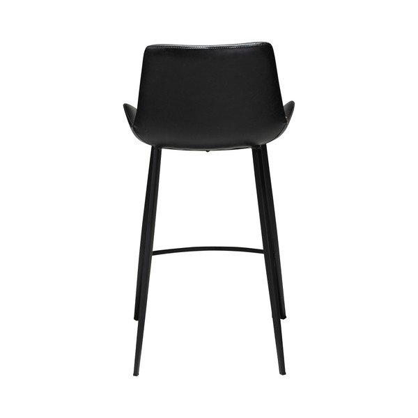 Černá barová židle z imitace kůže DAN–FORM Denmark Hype, výška 91 cm-image-4