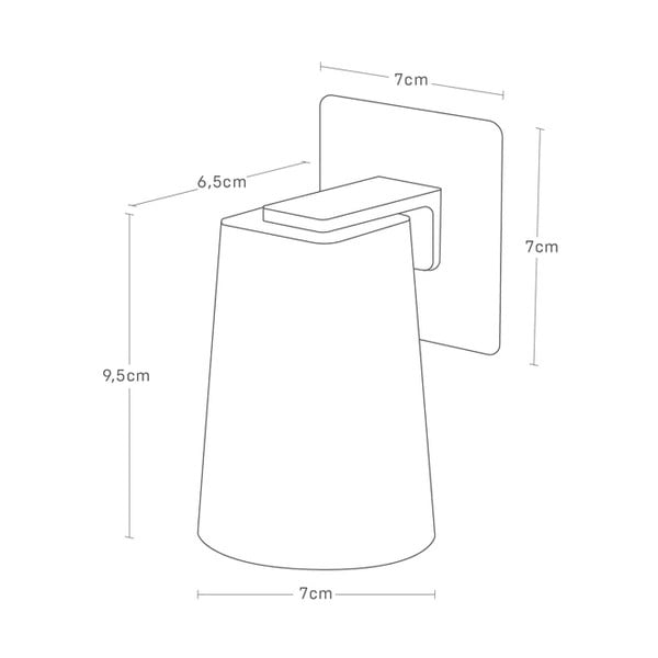 Bílý plastový držák s kelímkem Film Hook – YAMAZAKI-image-4