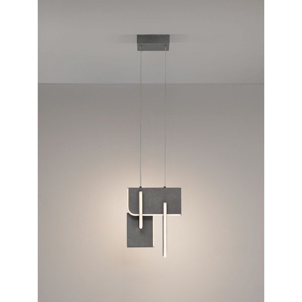 Světle šedé kovové LED stmívatelné závěsné svítidlo Totem – Nova Luce-image-3