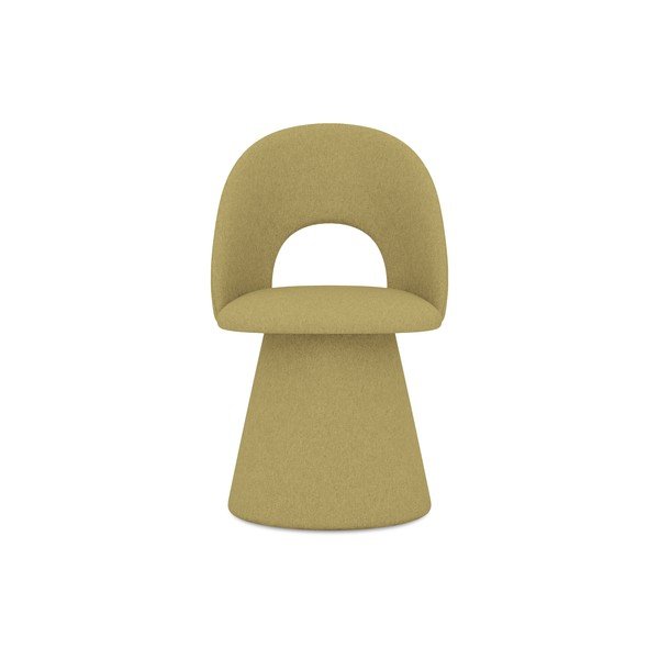 Čalouněné jídelní křeslo v hořčicové barvě Kalo – Makamii-image-1