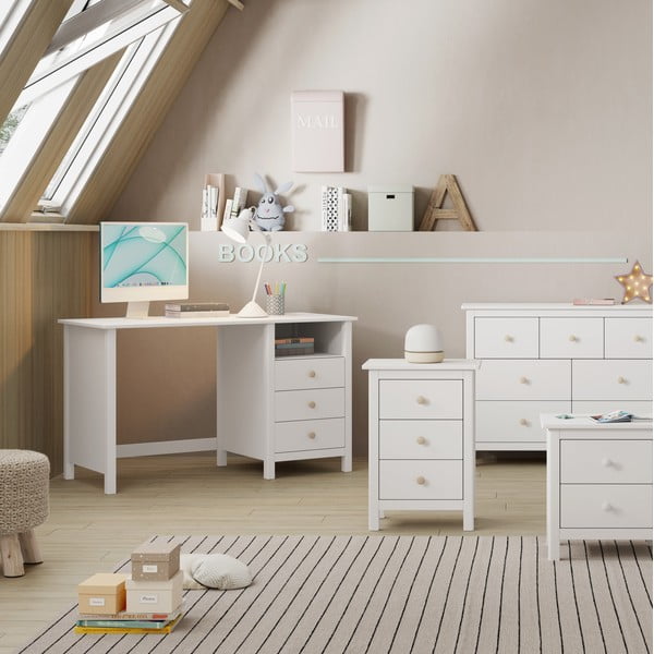 Dětský psací stůl z borovicového dřeva 54x120 cm Max – Marckeric-image-1