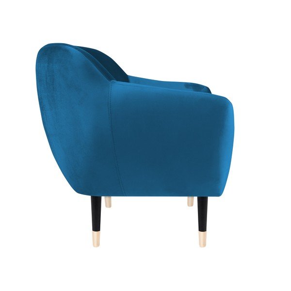 Modré křeslo s černými nohami Mazzini Sofas Amelie-image-3