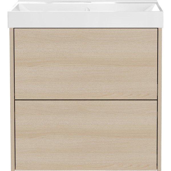 Závěsná skříňka pod umyvadlo v dekoru dubu v přírodní barvě 61x65 cm Bodera – Germania-image-3