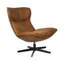 Koňakově hnědé otočné křeslo John – White Label