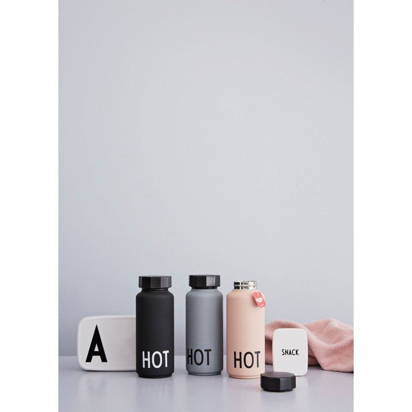 Černá termo láhev Design Letters Hot, 500 ml-image-3