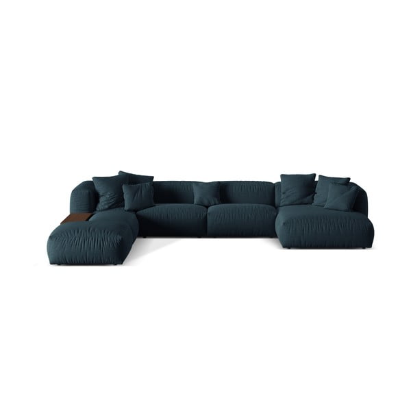 Tmavě modrá modulární rohová pohovka (levý roh/do "U") Martina – Micadoni Home