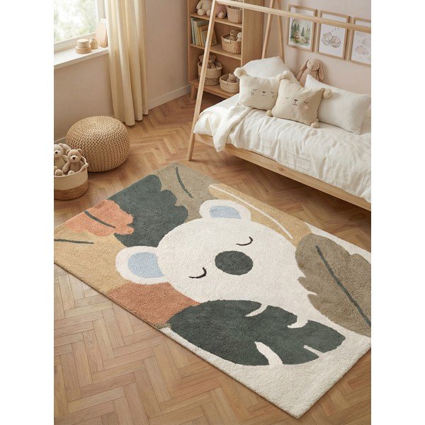 Krémový pratelný/ručně tkaný bavlněný dětský koberec 140x200 cm Snuggle Rio – Hanse Home-image-1