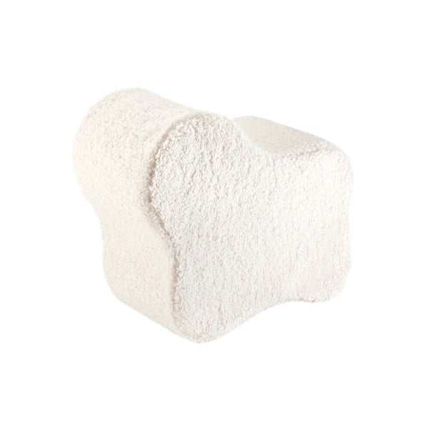 Krémový dětský puf z textilie bouclé Cloud – Wigiwama-image-2