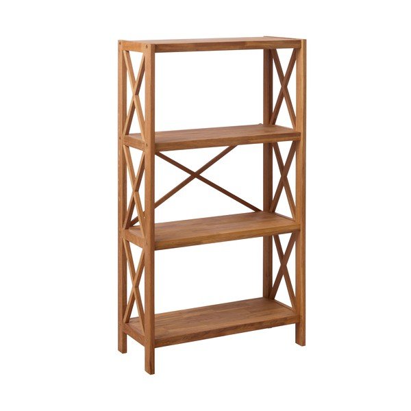 Regál z dubového dřeva v přírodní barvě 70x124 cm X-Shelf – Unique Furniture-image-2