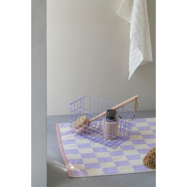 Světle žluto-fialová koupelnová předložka z bio bavlny 50x80 cm Retro – Mette Ditmer Denmark-image-1