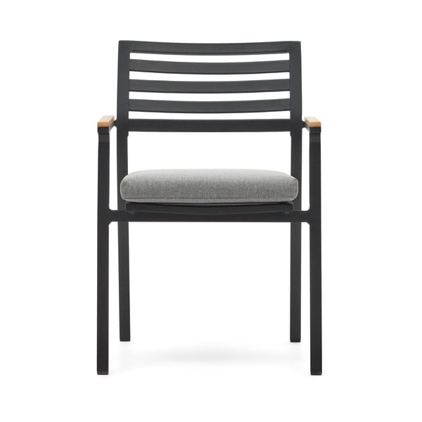 Černá kovová zahradní židle Bona – Kave Home-image-2