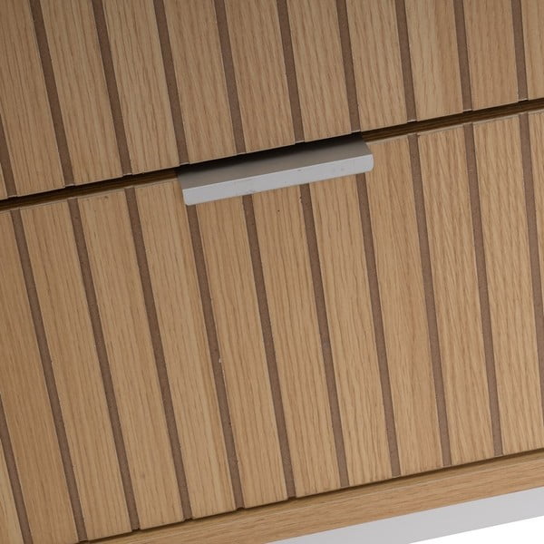 Noční stolek v dekoru dubu v přírodní barvě Mid-Lines – Casa Selección-image-2