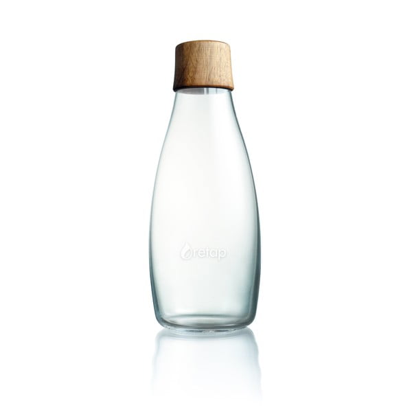 Skleněná lahev s dřevěným víčkem ReTap, 500 ml