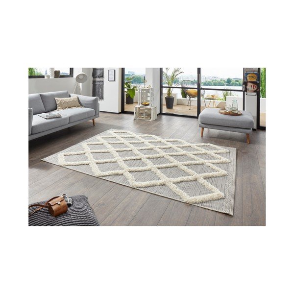 Šedý koberec Mint Rugs Handira Grid, 230 x 155 cm-image-2
