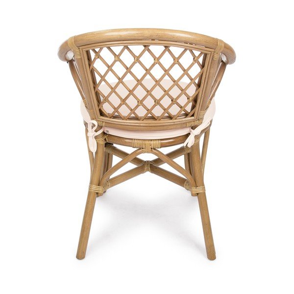 Dřevěná/ratanová zahradní židle v přírodní barvě Athina – Bizzotto-image-4