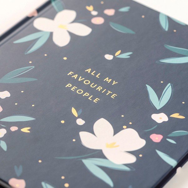 Adresář s lepicími štítky Busy B Navy Blush, 104 stran-image-1