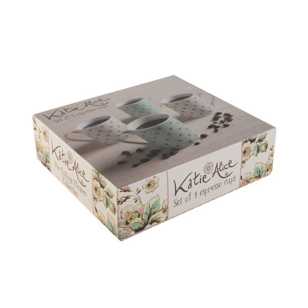 Sada 4 porcelánových hrnků na espresso Creative Tops Cottage Flowers, 60 ml-image-1