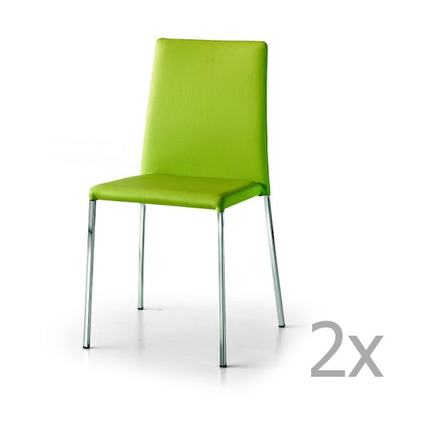 Sada 2 zelených jídelních židlí Castagnetti Greg