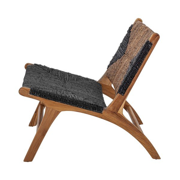 Černo-hnědé křeslo s výpletem Grant - Bloomingville-image-3