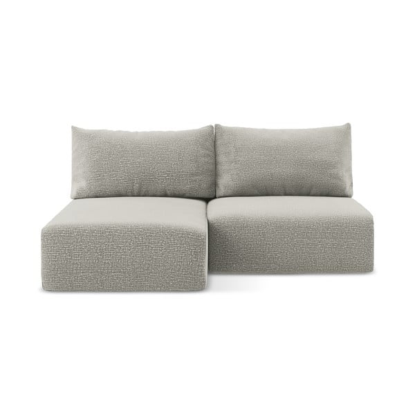 Světle šedá rozkládací/s úložným prostorem rohová pohovka (levý roh) Kalena – Makamii