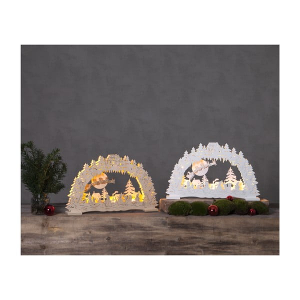 Bílá světelná LED dekorace Star Trading Ulm, výška 27 cm-image-2