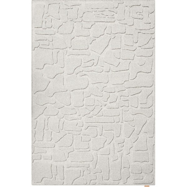 Světle šedý vlněný koberec 200x300 cm Morphic Dunes – Agnella