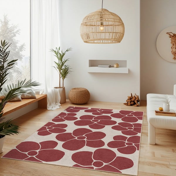 Červený pratelný koberec 120x180 cm Red Meadow – Mila Home-image-2