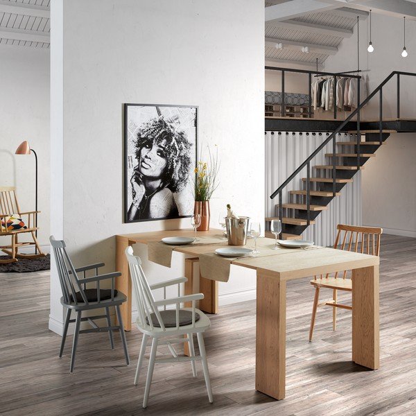 Přírodní jídelní židle ze dřeva kaučukovníku Kave Home Kristie-image-1