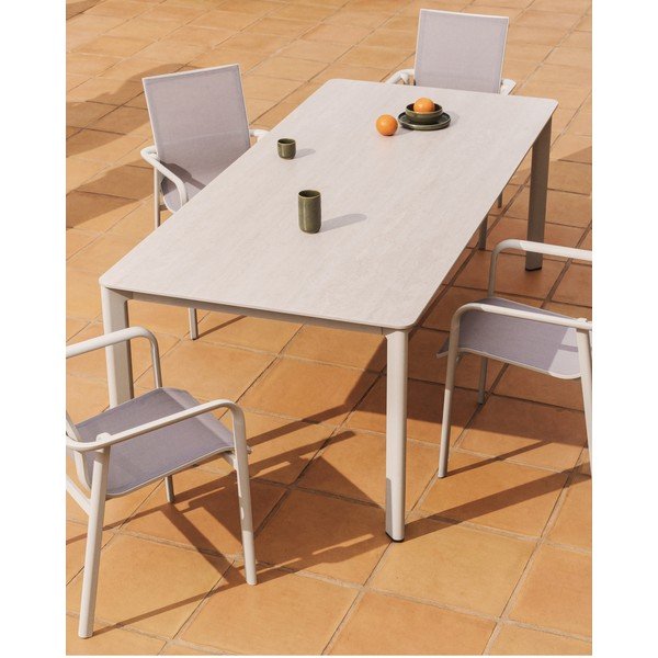 Zahradní jídelní stůl s deskou z kamene 100x220 cm Anafi – Kave Home-image-2