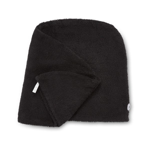 Černé rychleschnoucí bavlněné ručníky na vlasy v sadě 2 ks 20x13 cm Quick Dry – Catherine Lansfield-image-2