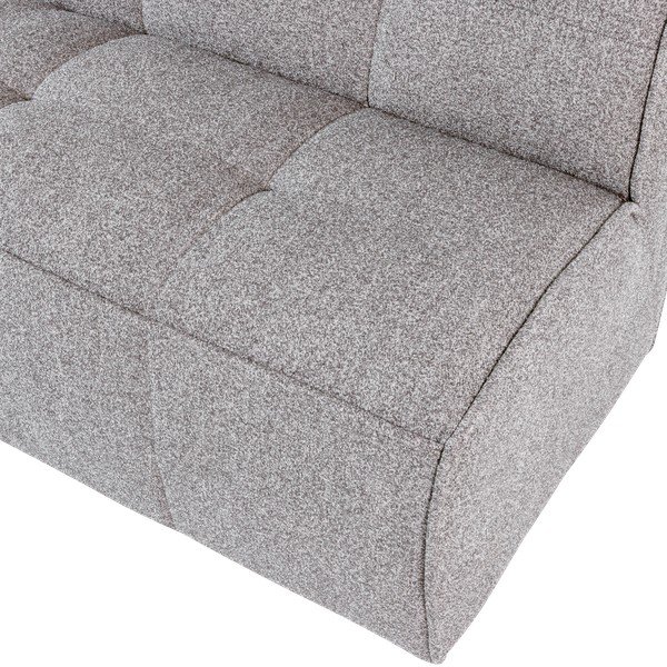 Světle šedá polstrovaná lavice z textilie bouclé Cluster – vtwonen-image-4