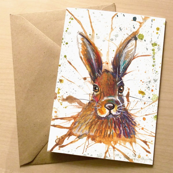 Přáníčko Wraptious Splatter Hare